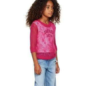DIESEL KIDS NWT PERFORATED KNIT KORANGE CREW-NECK SWEATER